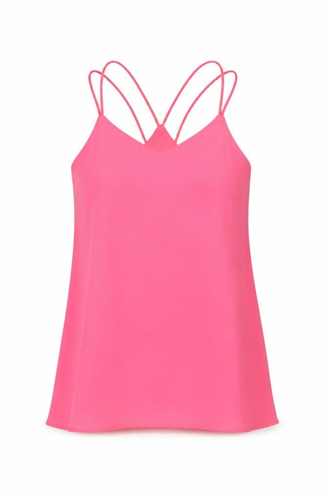 Quiz Womens Pink Polyester Basic Tank Size 8 Round Neck