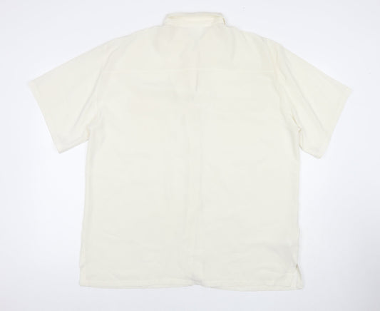 St Michael Womens Ivory Polyester Basic Button-Up Size 20 Collared