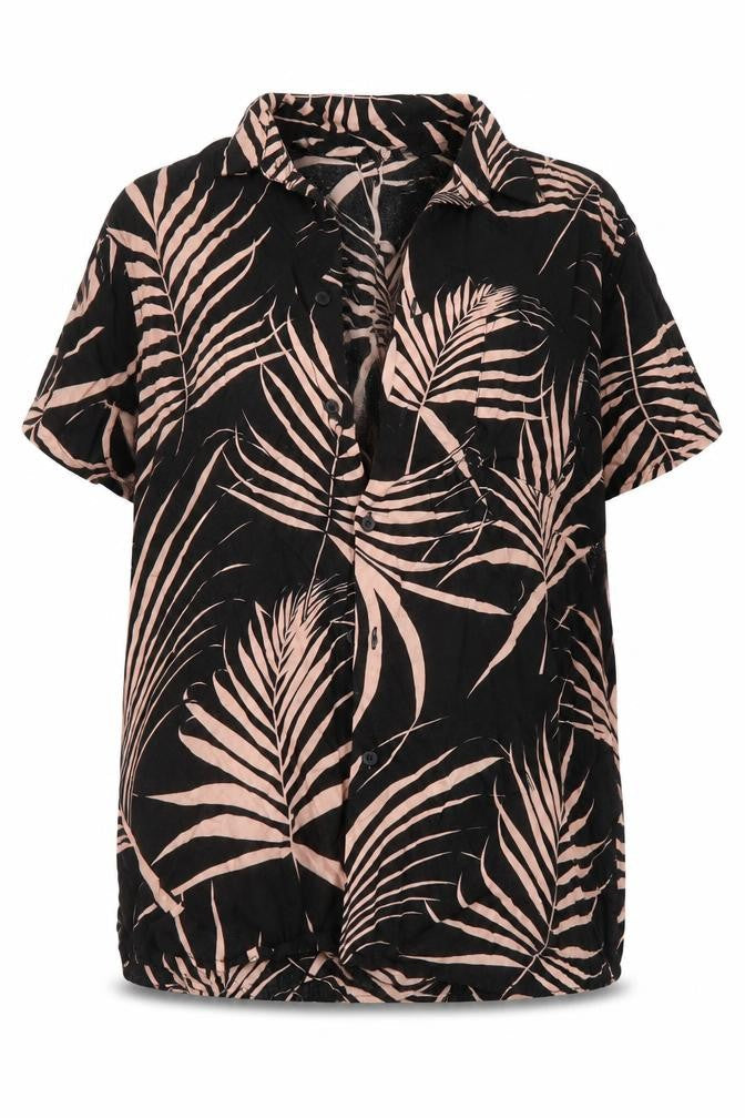 Cedarwood State Womens Multicoloured Geometric Viscose Tunic Blouse Size L Collared