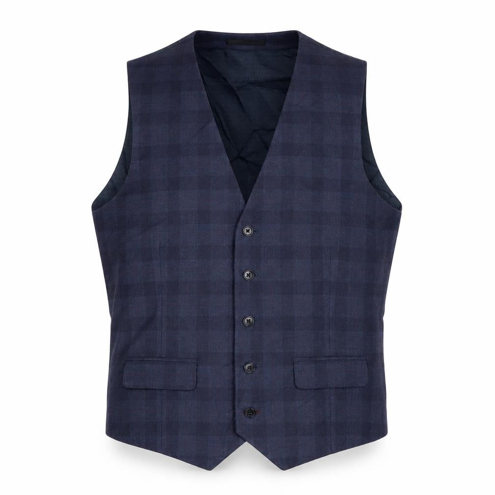 Burton Mens Blue Jacket Waistcoat Size M Button