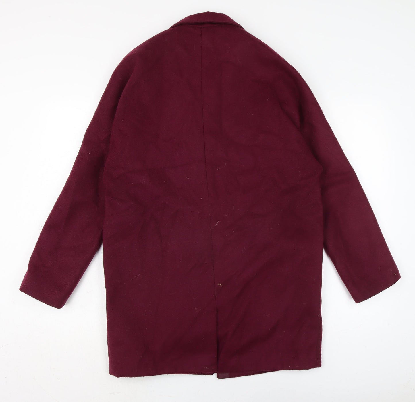 Topshop Womens Purple Overcoat Coat Size 10 Button