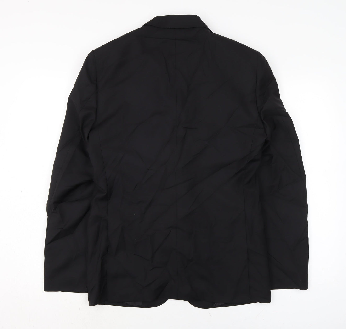 Flannels Mens Black Jacket Size 40 Button