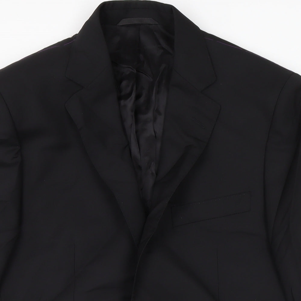 Flannels Mens Black Jacket Size 40 Button