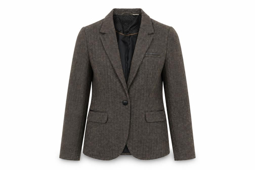 La radoute Womens Brown Jacket Size 12 Button