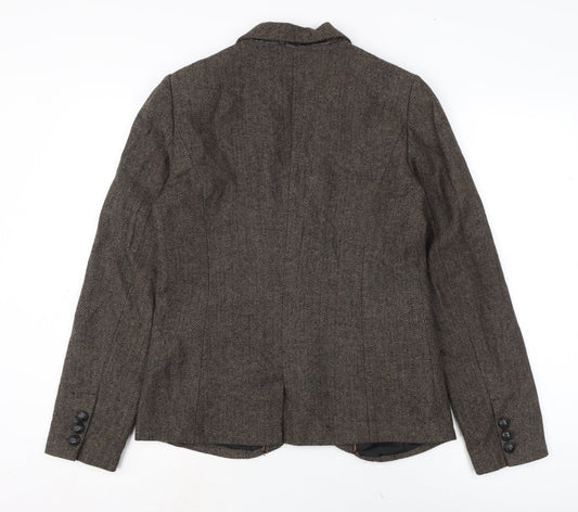 La radoute Womens Brown Jacket Size 12 Button