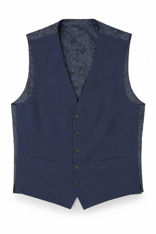 Ocassions Mens Blue Jacket Waistcoat Size 42 Button