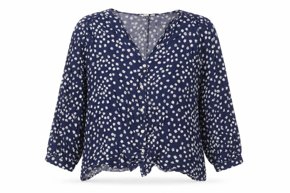 Womens UK Size L Gap Blue Viscose Blouse