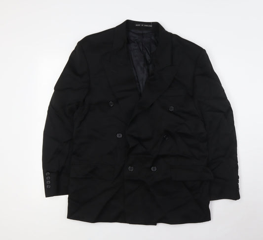 James Barry Mens Black Polyester Jacket Suit Jacket Size 40 Regular