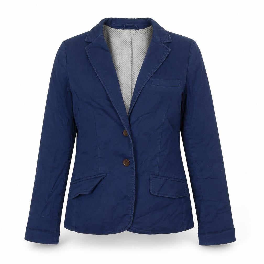 H&M Womens Blue Jacket Size 8 Button