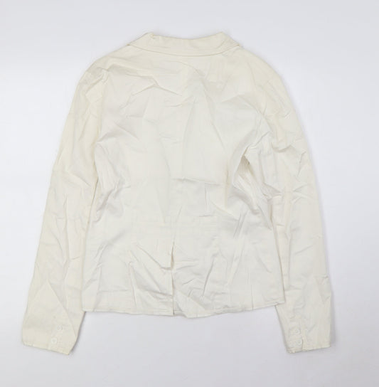 Naughty Womens Ivory Jacket Size 12 Button