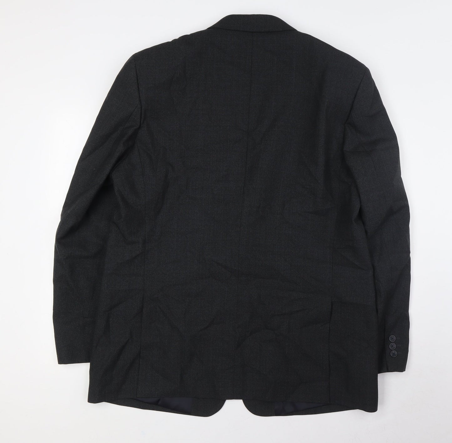 Charlton Gray Mens Grey Polyester Jacket Suit Jacket Size 44 Big & Tall