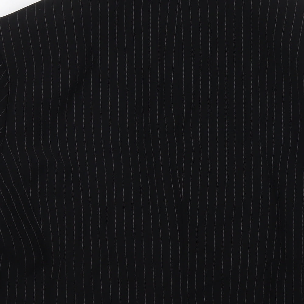 Jones New York Womens Black Striped Jacket Size 14 Button