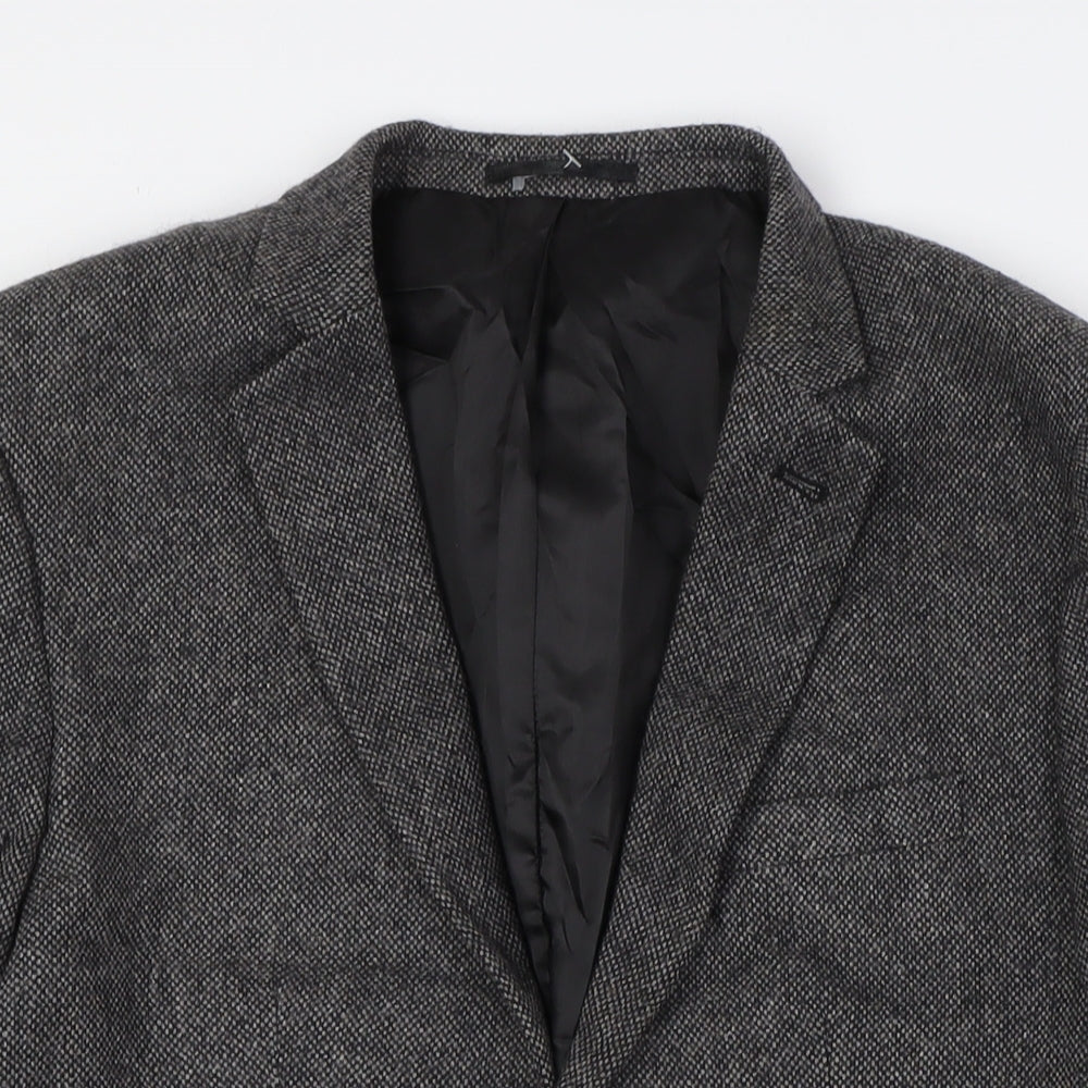 New Look Mens Grey Wool Jacket Suit Jacket Size 40 Regular