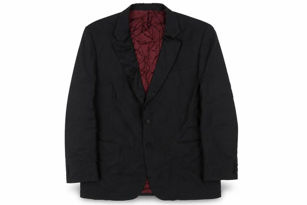 Marks and Spencer Mens Black Polyester Tuxedo Suit Jacket Size 44 Big & Tall