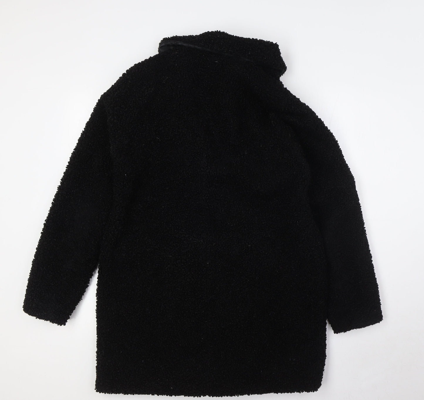 Capsule Womens Black Overcoat Coat Size 10 Button