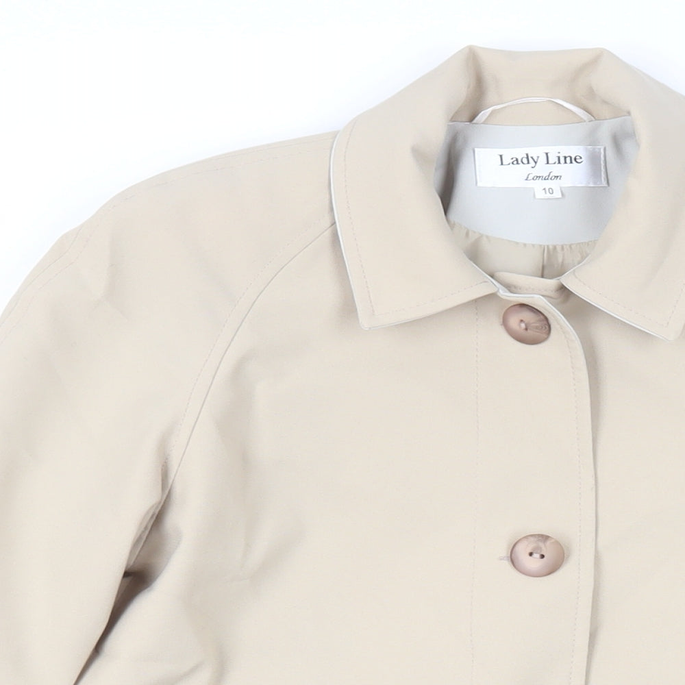 Lady Line London Womens Beige Jacket Size 10 Button