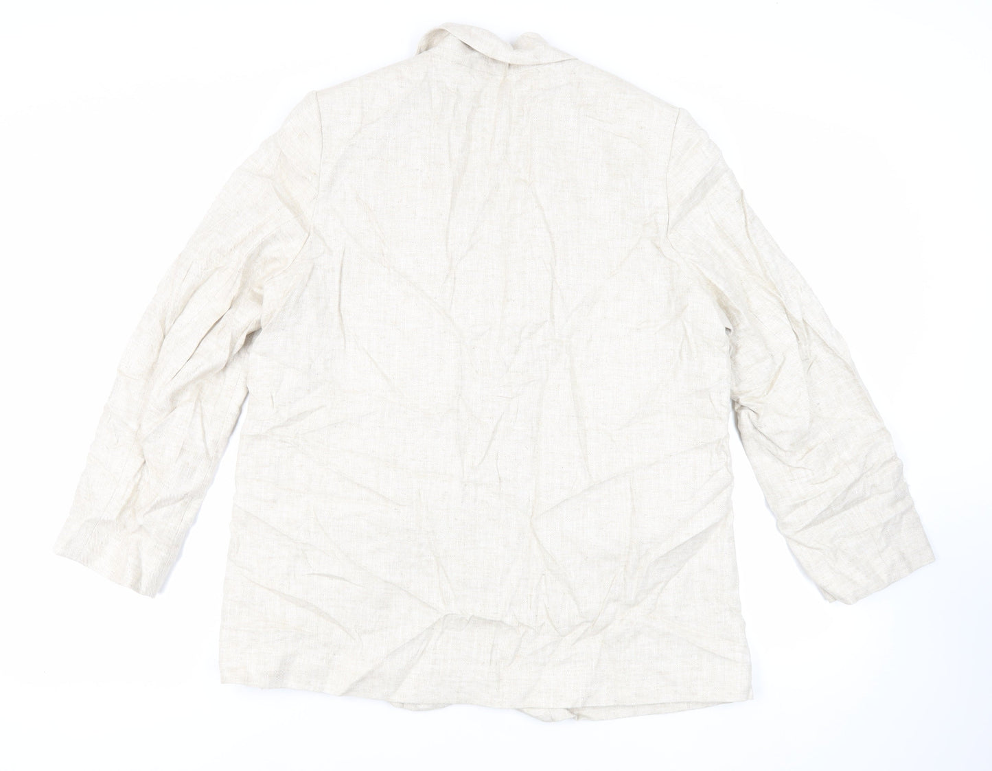 Marks and Spencer Womens Beige Jacket Blazer Size 16 - Open