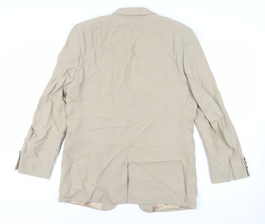 BHS Mens Beige Lyocell Jacket Suit Jacket Size 40 Regular