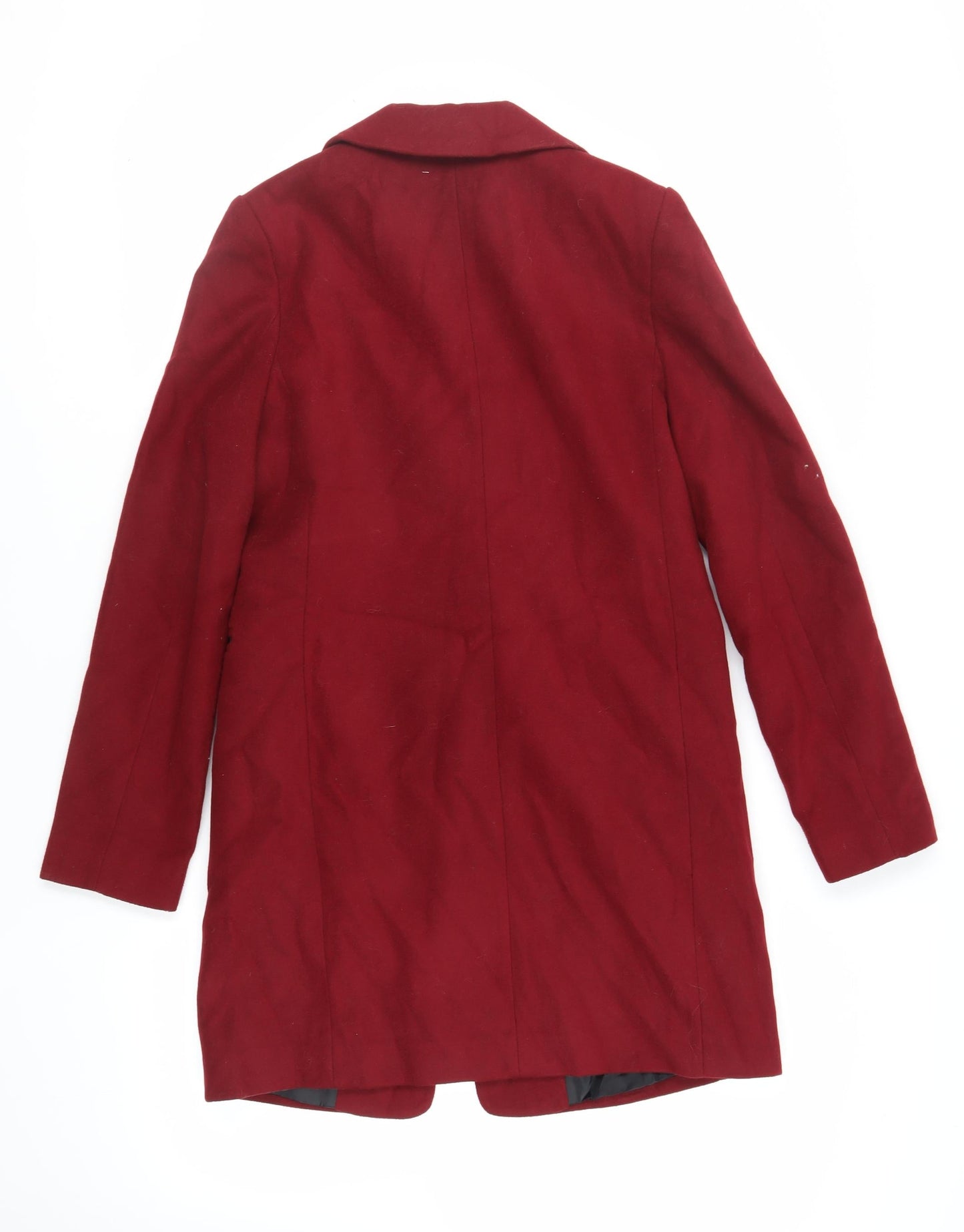 ASOS Womens Red Overcoat Coat Size 6 Button