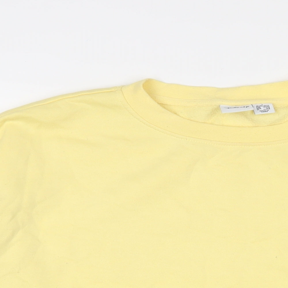 Disney Womens Yellow Cotton Pullover Sweatshirt Size S Pullover