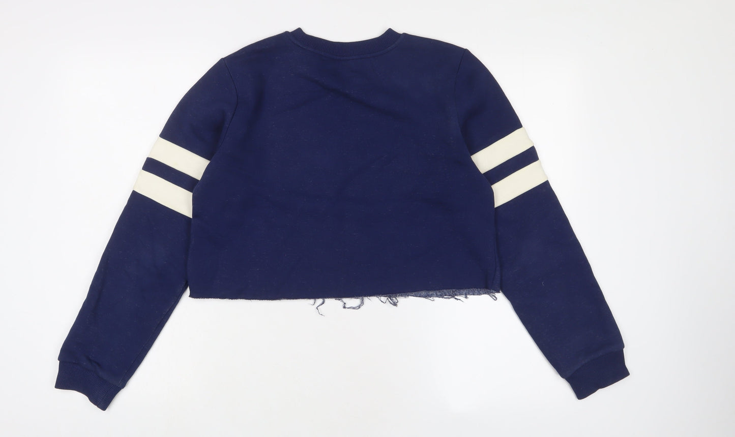 Tophop Womens Blue Cotton Pullover Sweatshirt Size 10 Pullover