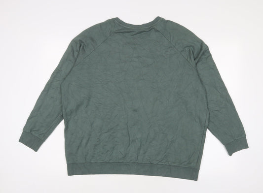 NEXT Womens Green Viscose Pullover Sweatshirt Size XL Pullover - Studded, Star
