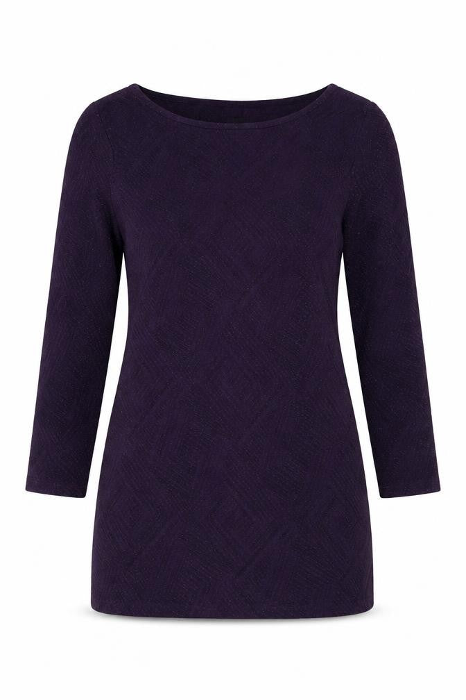 Wallis Womens Purple Polyester Basic Blouse Size S Round Neck