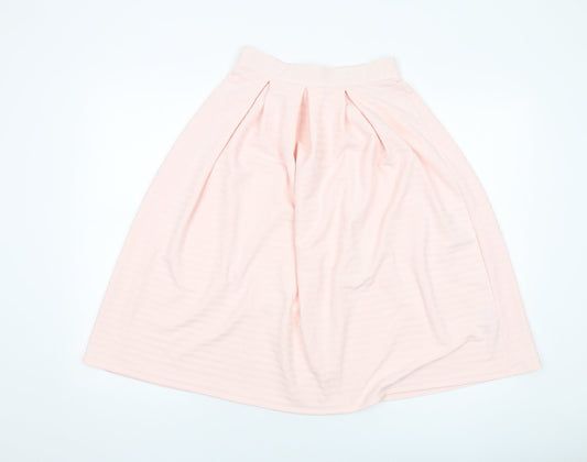 Miss Selfridge Womens Pink Polyester A-Line Skirt Size 8