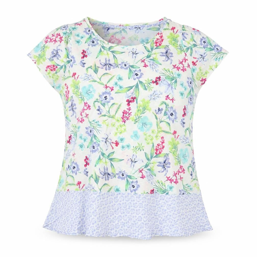 Marks and Spencer Womens Multicoloured Floral Viscose Top Pyjama Top Size 14