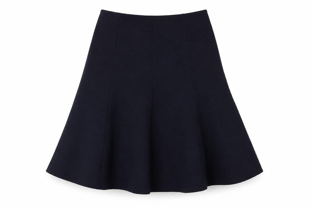 M&Co Womens Blue Geometric Polyester A-Line Skirt Size 12