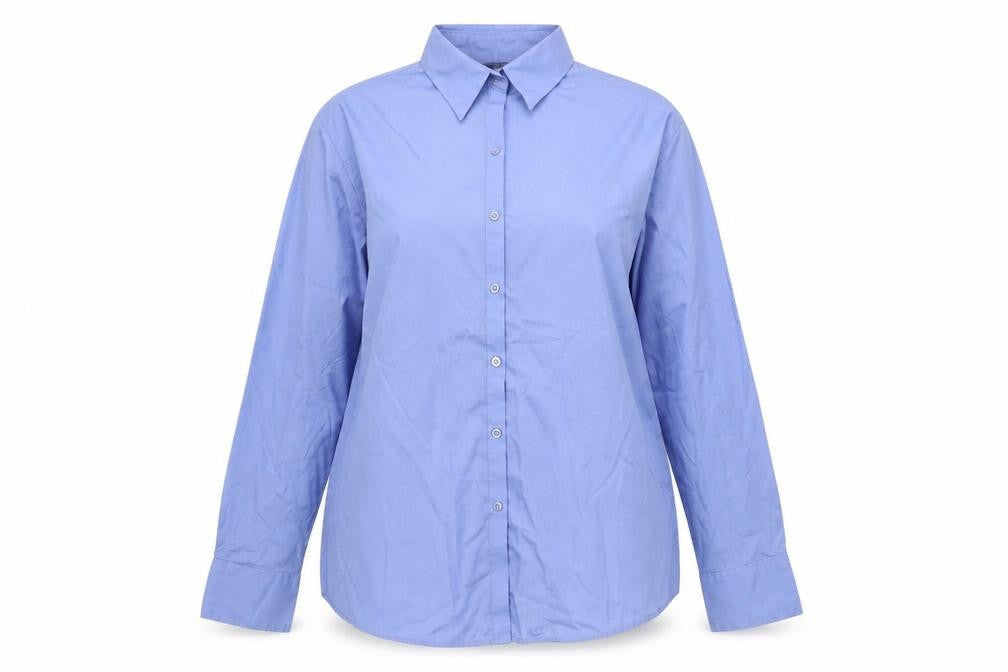 Premier Womens Blue Polyester Basic Blouse Size 16 Collared