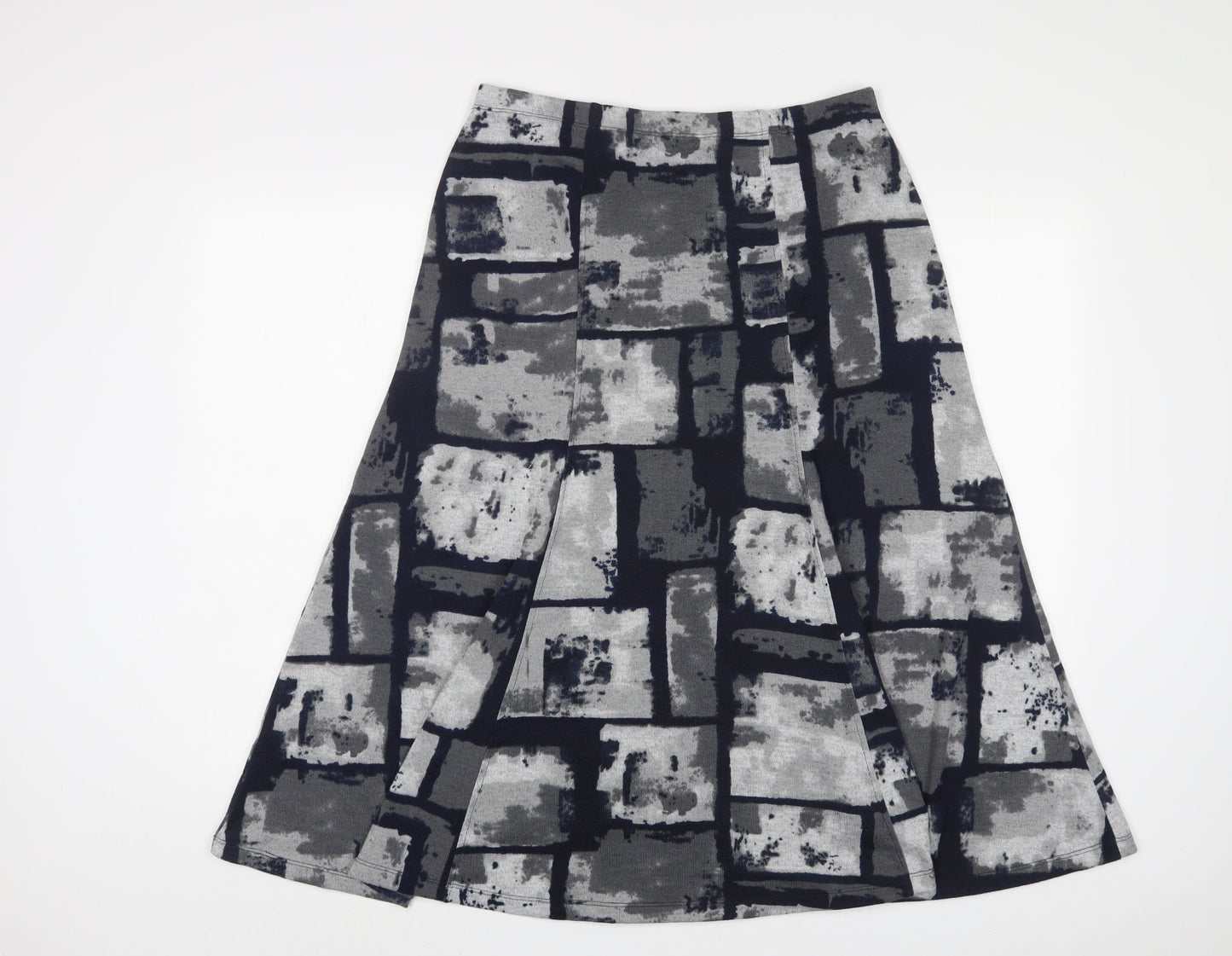 Tigi Womens Grey Geometric Polyester A-Line Skirt Size 10 - 10/12