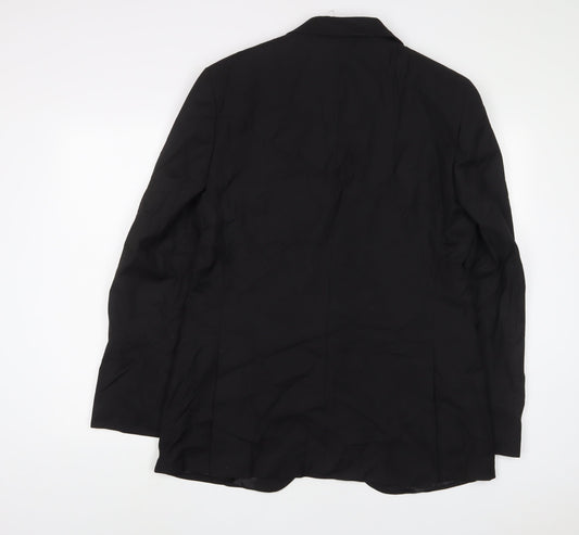 Marks and Spencer Mens Black Polyester Jacket Suit Jacket Size 40 Regular
