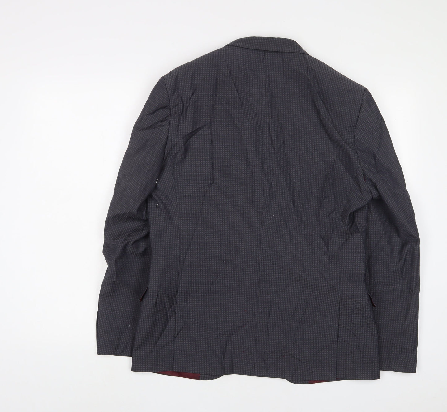 Benetti Mens Grey Wool Jacket Suit Jacket Size 40 Regular