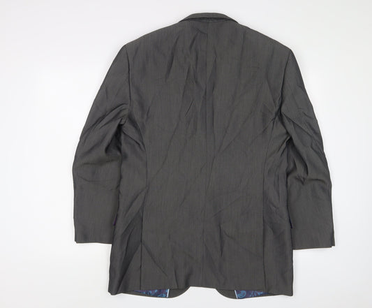 Jacamo Mens Grey Polyester Jacket Suit Jacket Size 40 Regular