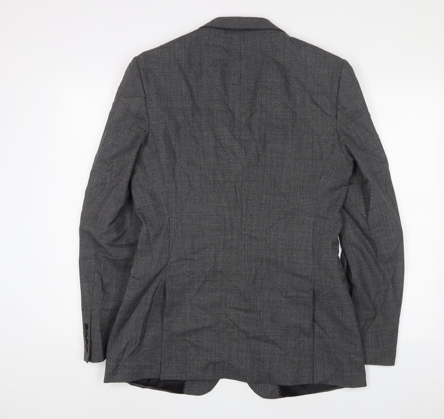 John Lewis Mens Grey Wool Jacket Suit Jacket Size 42 Regular