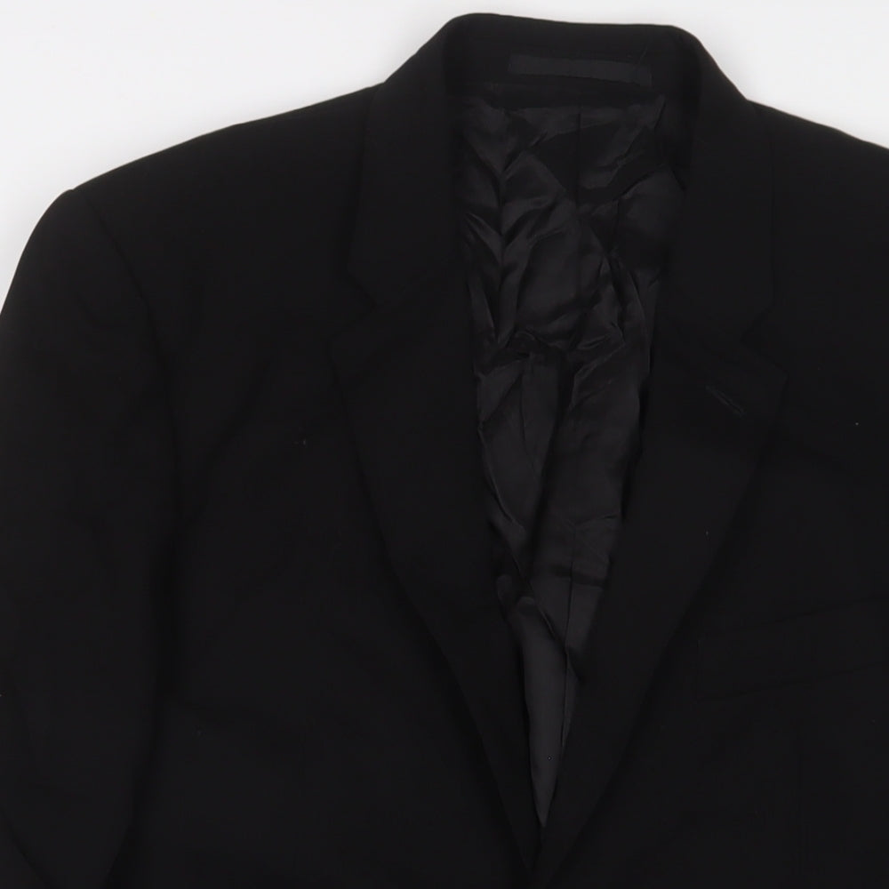 Kenneth Cole Mens Black Wool Jacket Suit Jacket Size 42 Regular