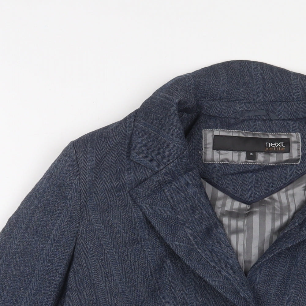 NEXT Womens Blue Jacket Blazer Size 10 Button