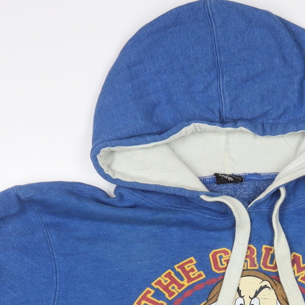 Disney Mens Blue Polyester Pullover Hoodie Size L - The grumpy