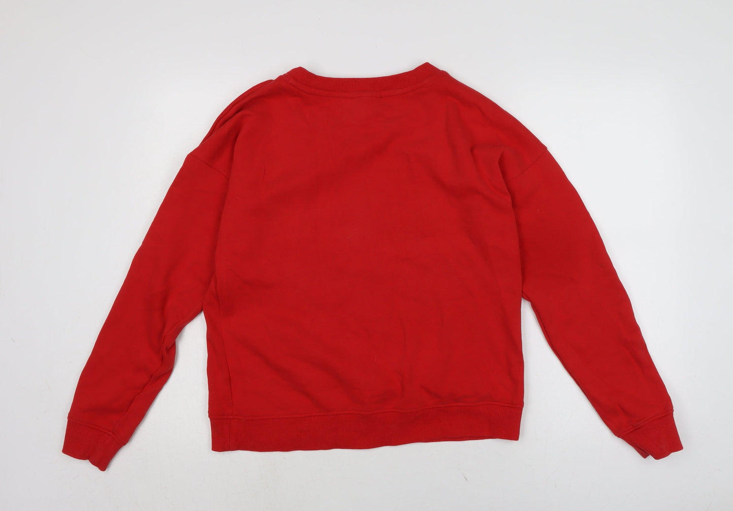 NEXT Womens Red Cotton Pullover Sweatshirt Size M