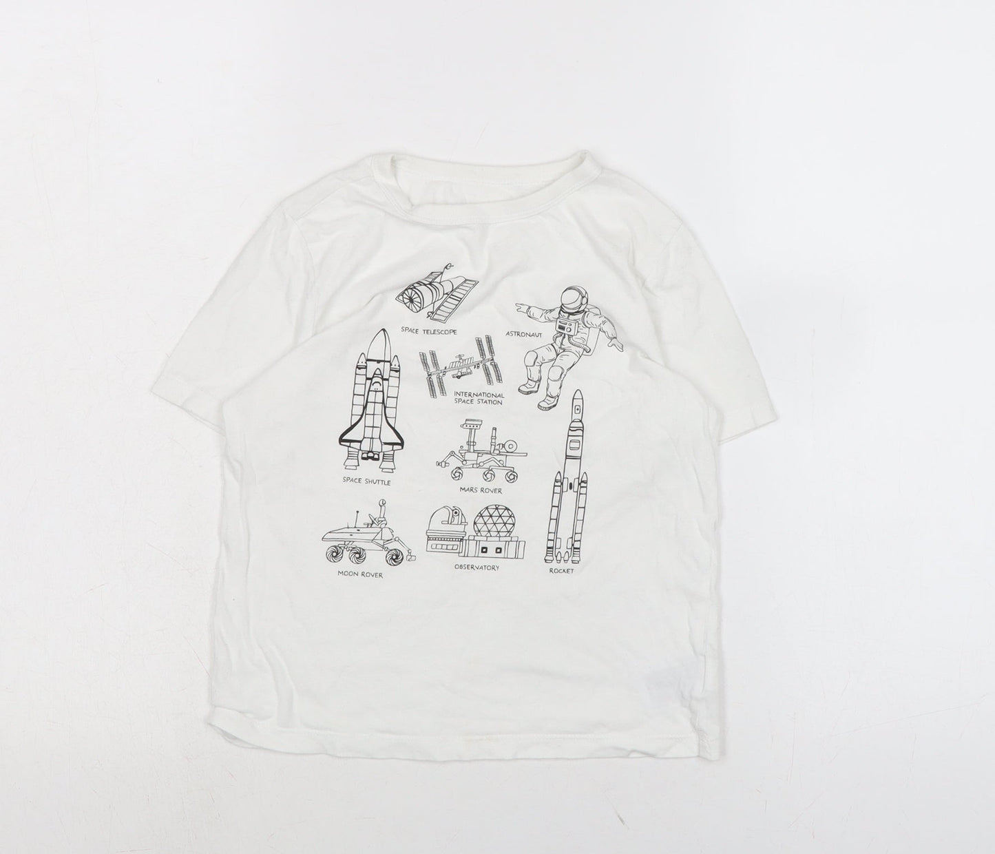 Gap Boys White Houndstooth Cotton Basic T-Shirt Size S Henley