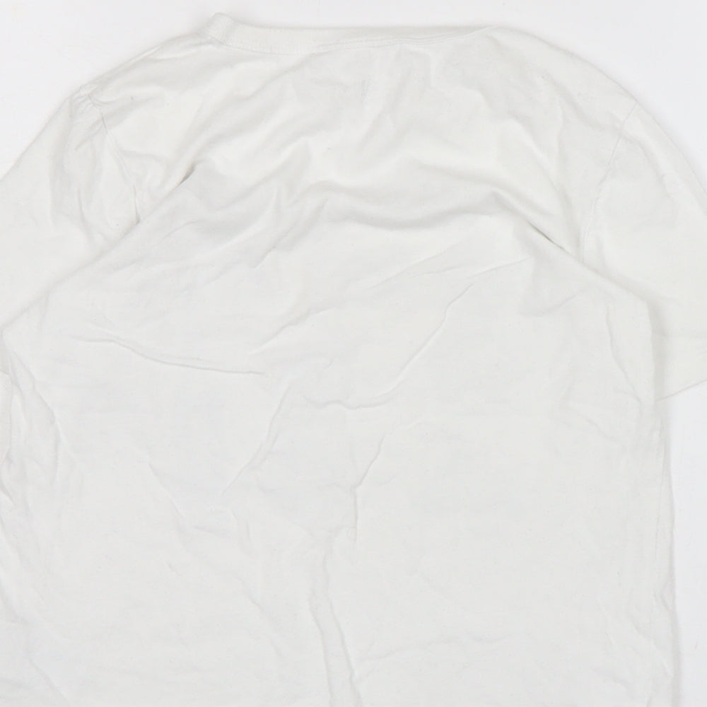 Gap Boys White Houndstooth Cotton Basic T-Shirt Size S Henley