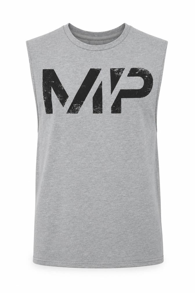 MP Mens Grey Cotton T-Shirt Size S Crew Neck