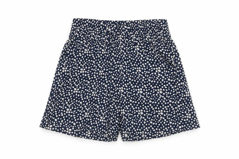 Ribbon Girls Blue Polka Dot Cotton Mom Shorts Size 9-10 Years L3 in Regular Drawstring