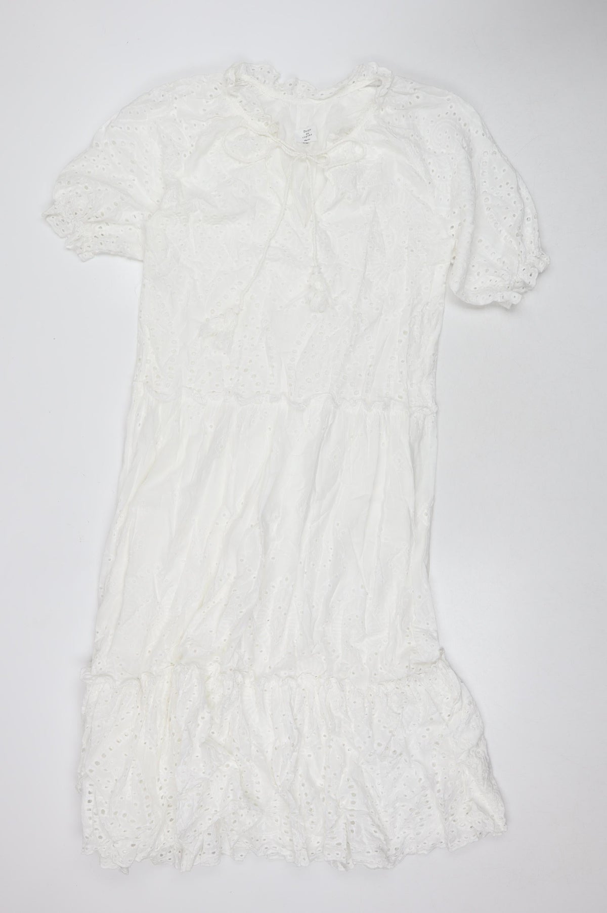 Drole De Copine Womens White Cotton A-Line Size S Round Neck Pullover - Size S/M