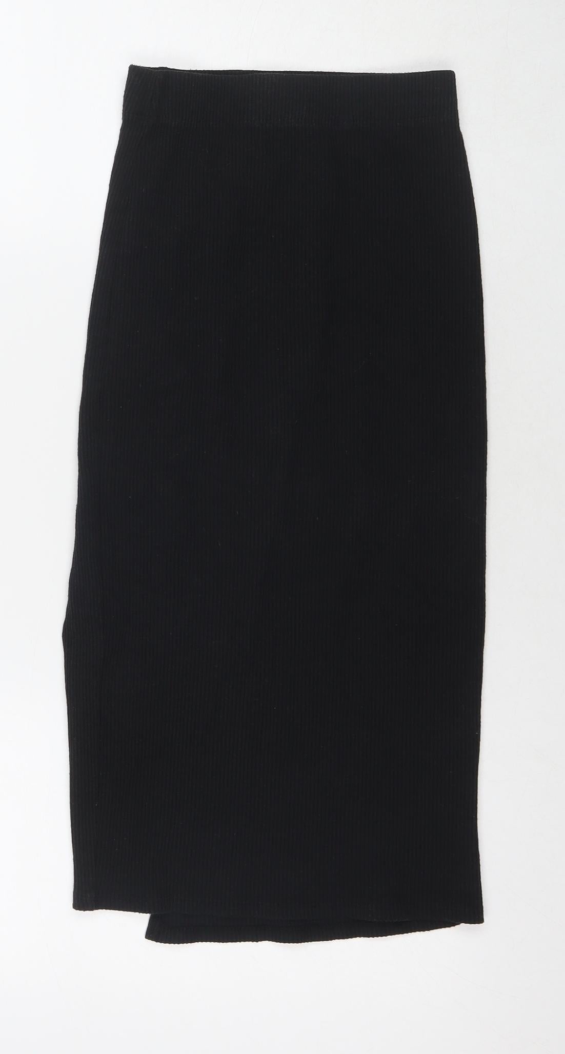 Stradivarius Womens Black Cotton Bandage Skirt Size XS
