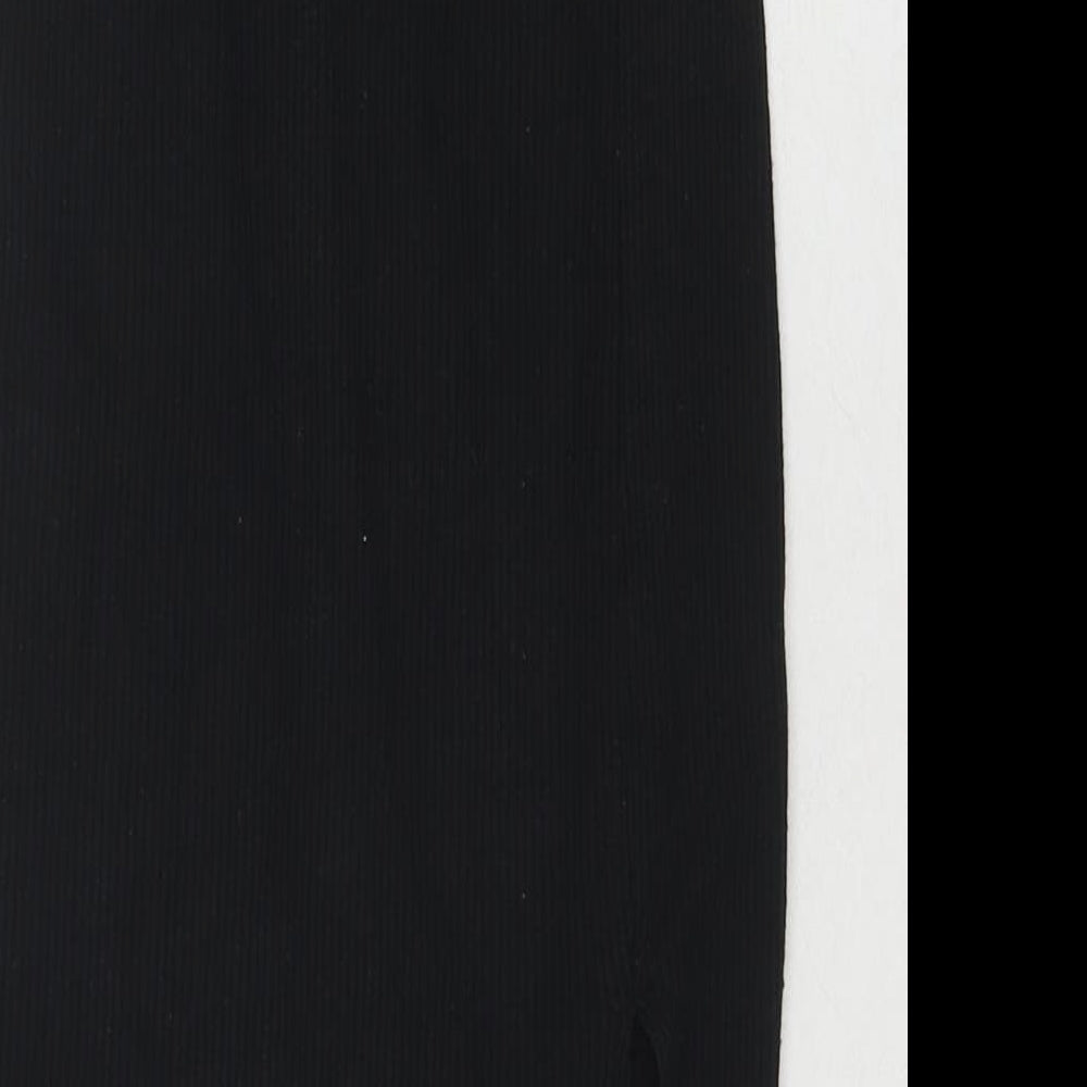 Stradivarius Womens Black Cotton Bandage Skirt Size XS