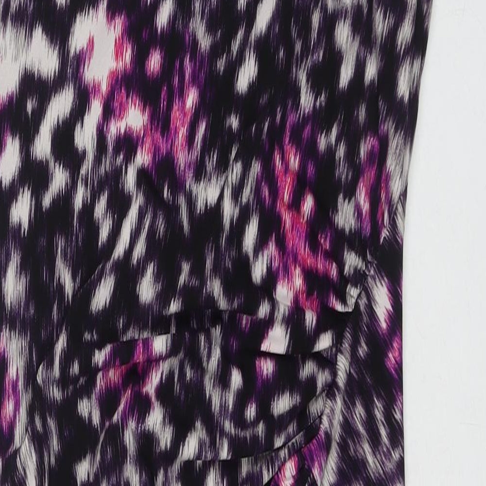 Planet Womens Multicoloured Geometric Polyester A-Line Size 12 Cowl Neck Pullover