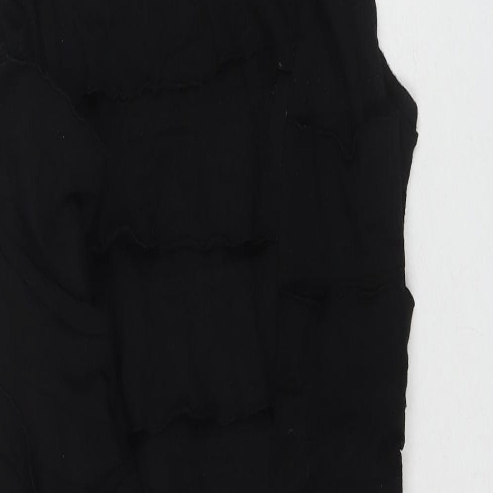 River Island Womens Black Polyester A-Line Size 18 Round Neck Pullover