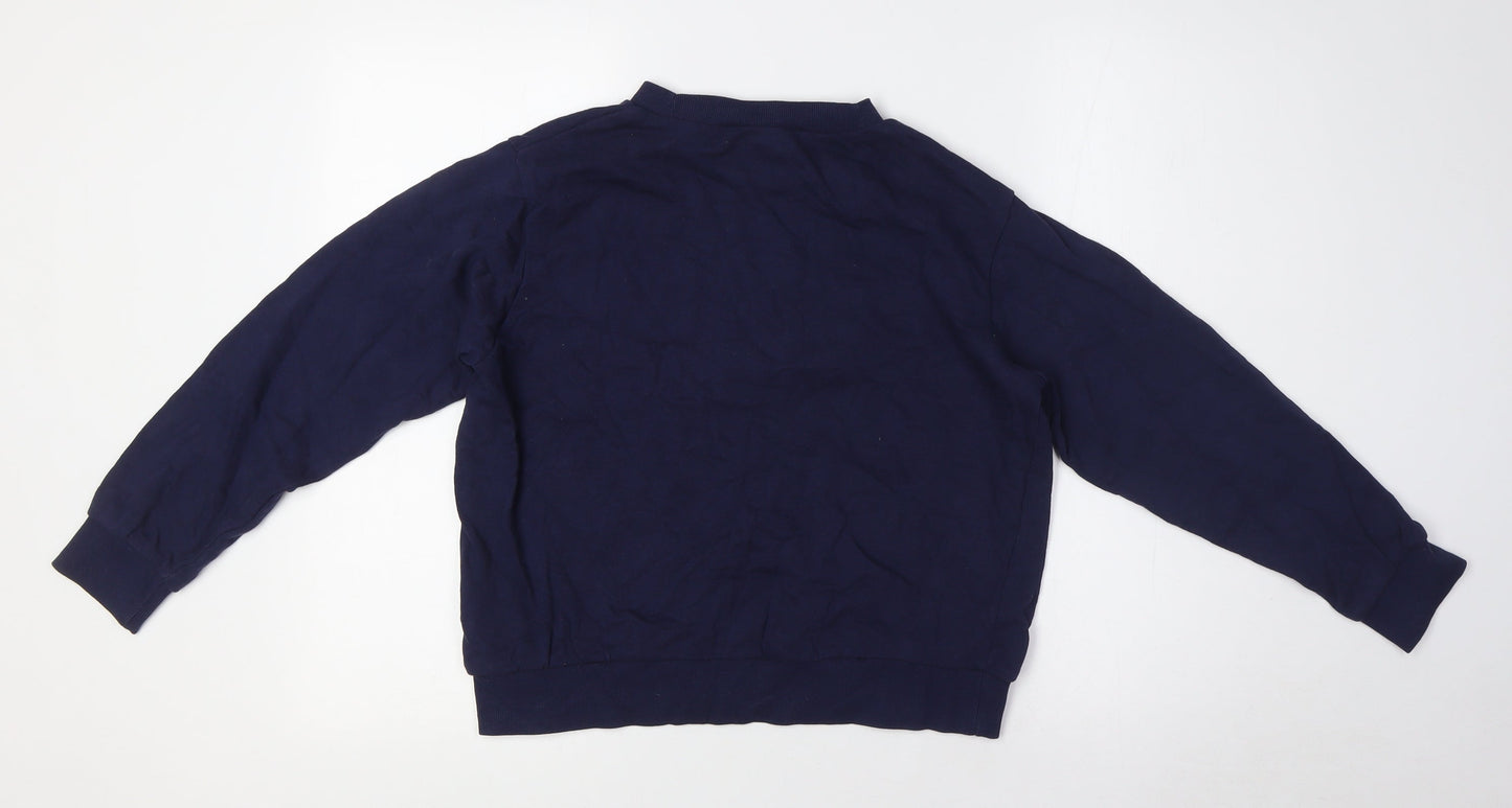 ASOS Womens Blue Cotton Pullover Sweatshirt Size 8